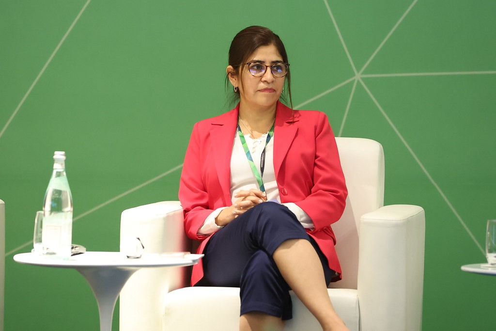 Claudia Godfrey, Directora de Innovación y Gestión Estratégica de Profonanpe, durante su participación en la GCF Global Programing Conference 2022.